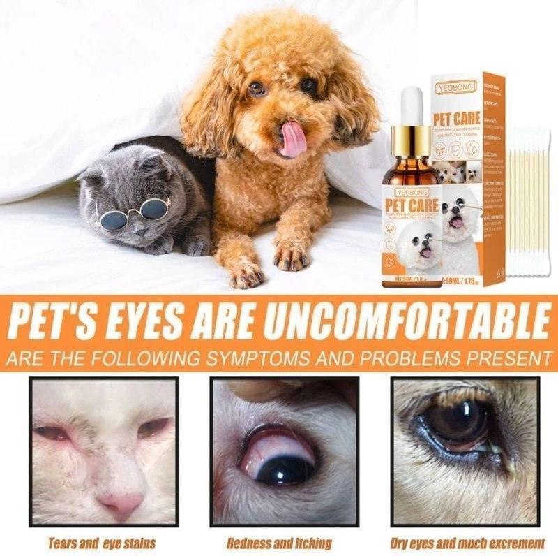 Pets Care Eye Cleaning Drops | 50ml Eye Stain Remover for Pets - ClubOn