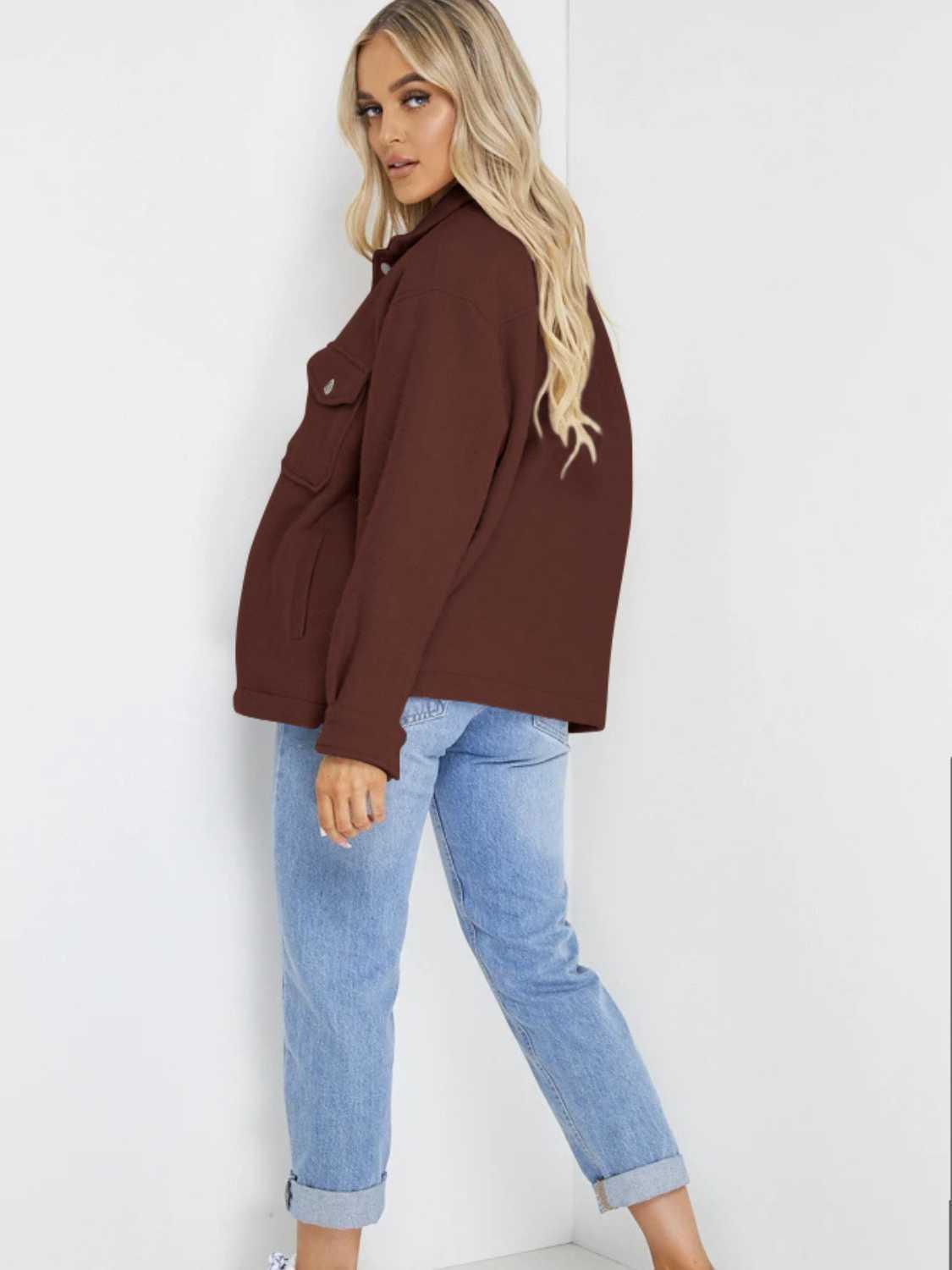 Button Down Denim Jacket - ClubOn