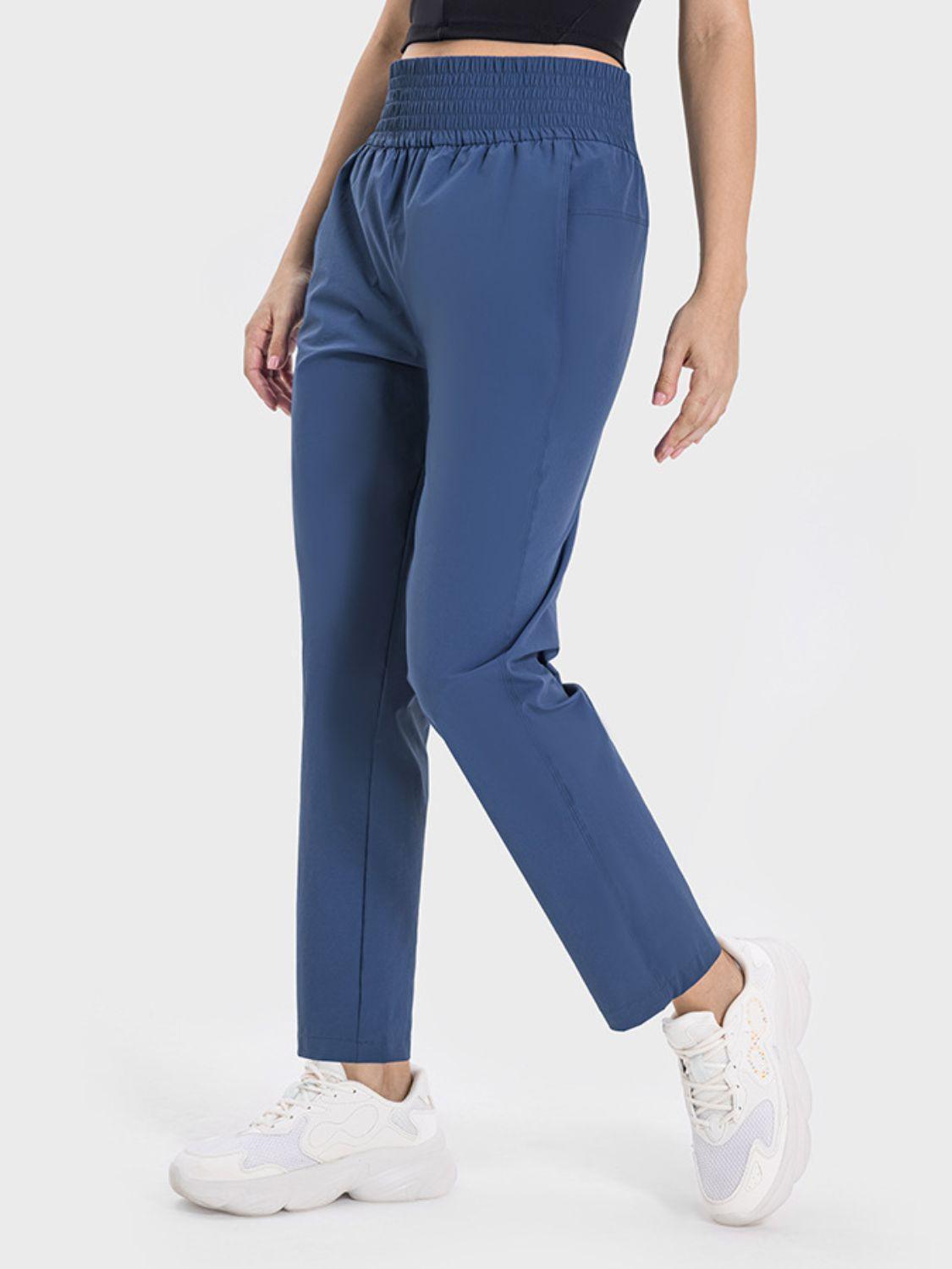 Millennia Pocketed High Waist Active Pants - ClubOn