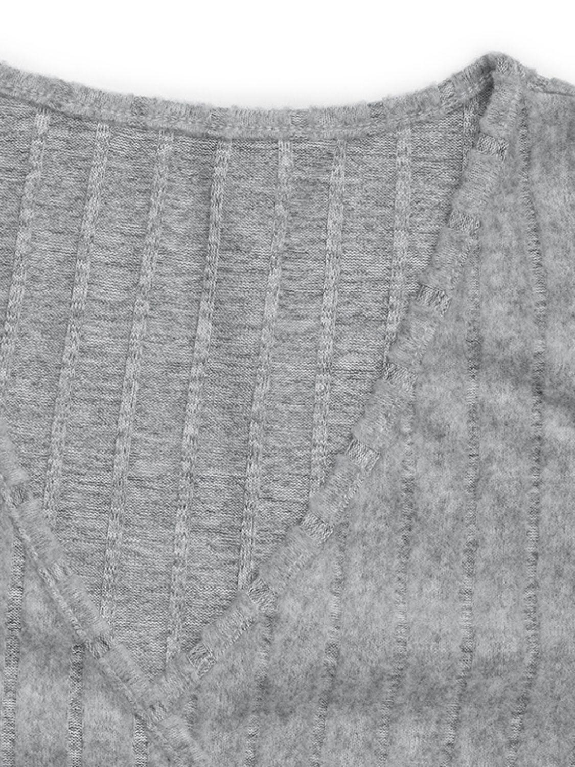 Perfee Surplice Long Sleeve T-Shirt - ClubOn