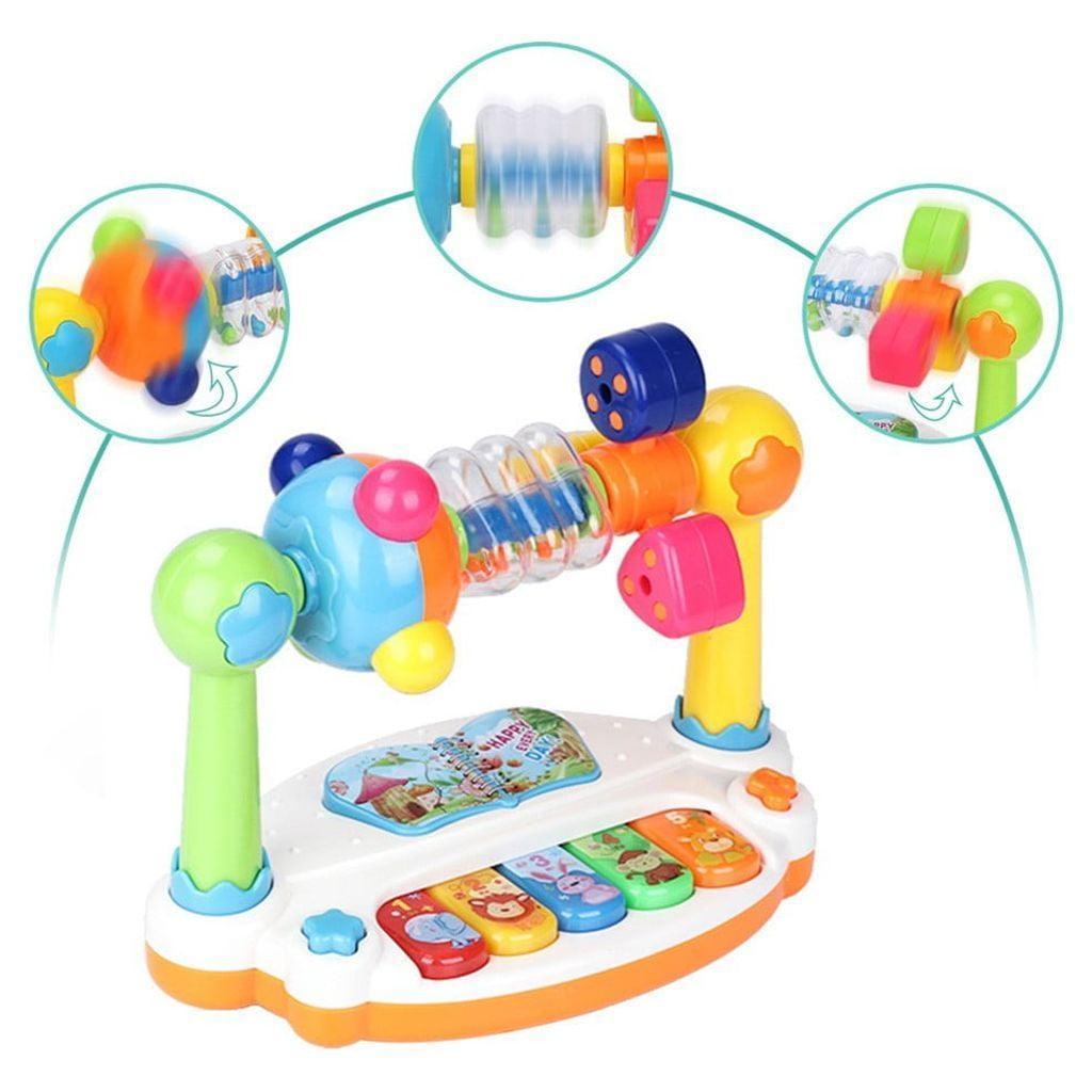 KBKYBUYZ Infant Piano Toys, Musical Light Baby Elephant, Early Learning Educational Toy for 6-18 Months, Gift for 1 Year Old Boys & Girls - ClubOn