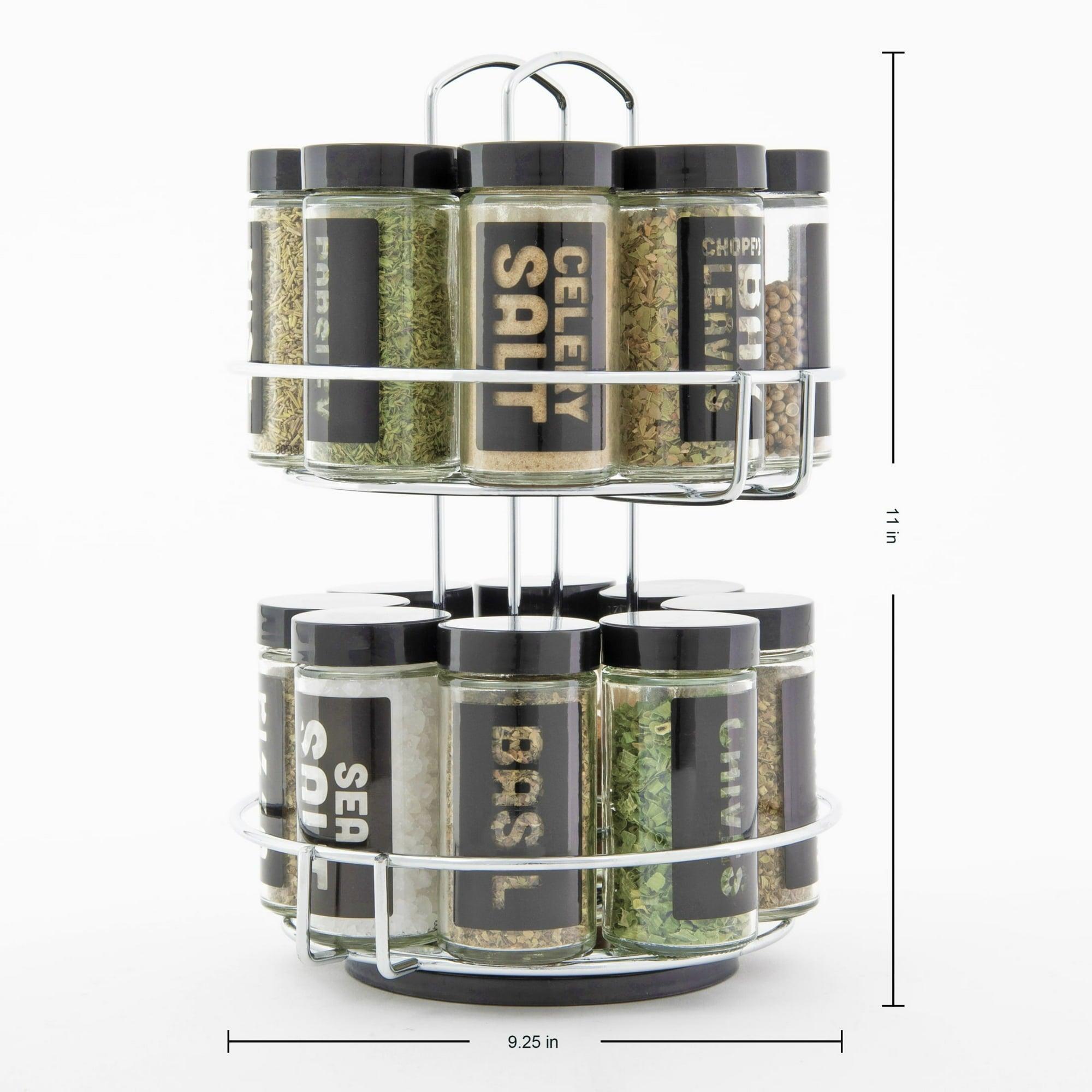 Kamenstein 16-Jar Chrome Wire Revolving Spice Rack & Organizer, 11in - ClubOn