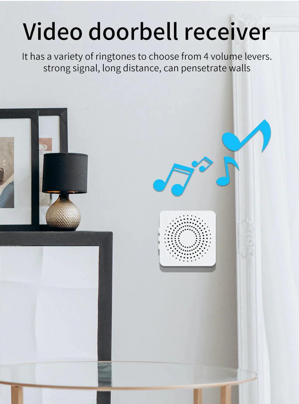 Wireless Security Smart WiFi Doorbell Intercom Video Camera Door Ring Bell Chime - ClubOn