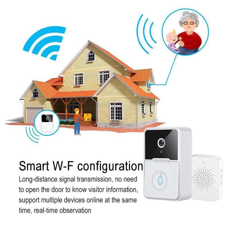 Wireless Security Smart WiFi Doorbell Intercom Video Camera Door Ring Bell Chime - ClubOn
