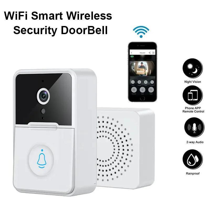 Wireless Security Smart WiFi Doorbell Intercom Video Camera Door Ring Bell Chime - ClubOn