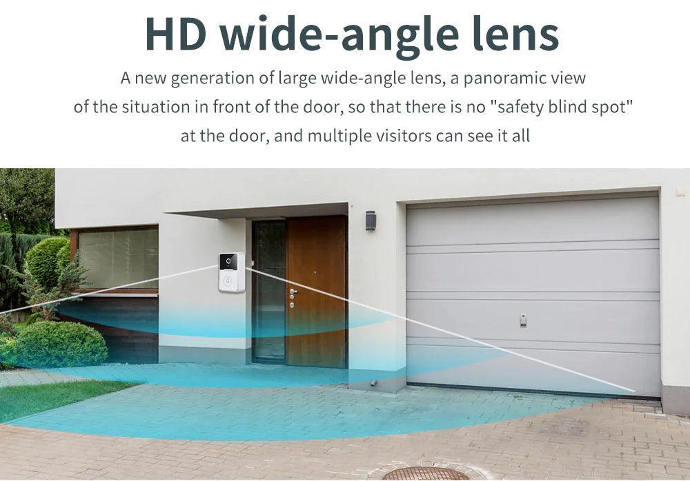 Wireless Security Smart WiFi Doorbell Intercom Video Camera Door Ring Bell Chime - ClubOn